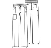 1123A CHEROKEE INFINITY Straight leg drawstring pant