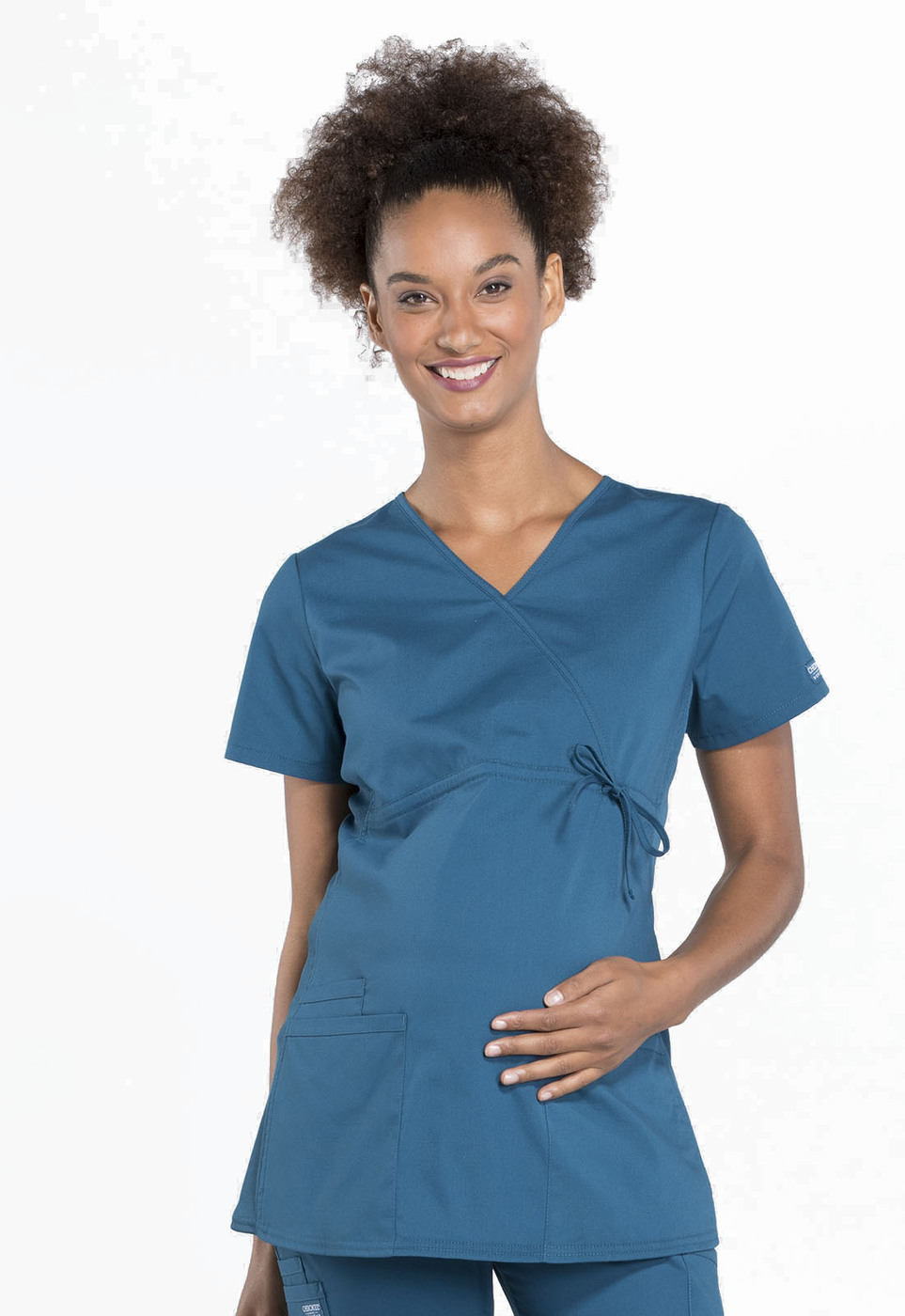 WW688 Cherokee Revolution Maternity Mock Wrap Top